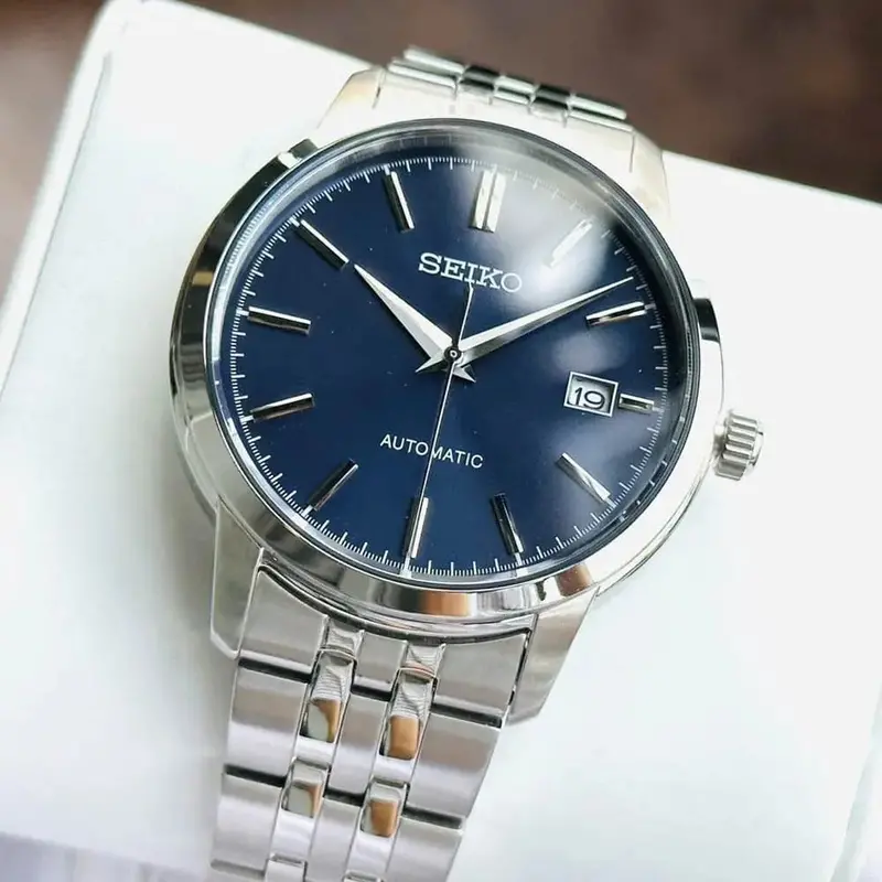 Seiko Classic Blue Dial Silver Stainless Steel Strap Men Watch Srph87k1p 2