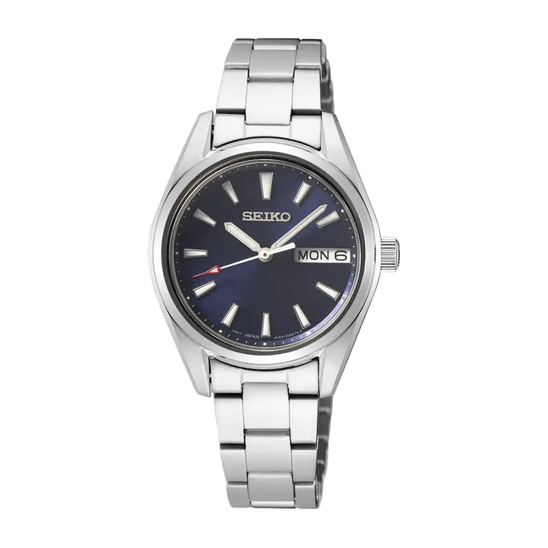 Seiko Classic Blue Dial Silver Stainless Steel Strap Women Watch Sur353p1p 1