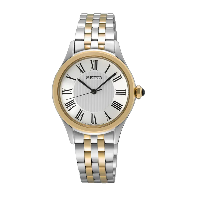 Seiko Classic Two-Tone Stainless Steel Strap Women Watch Sur612p1 1