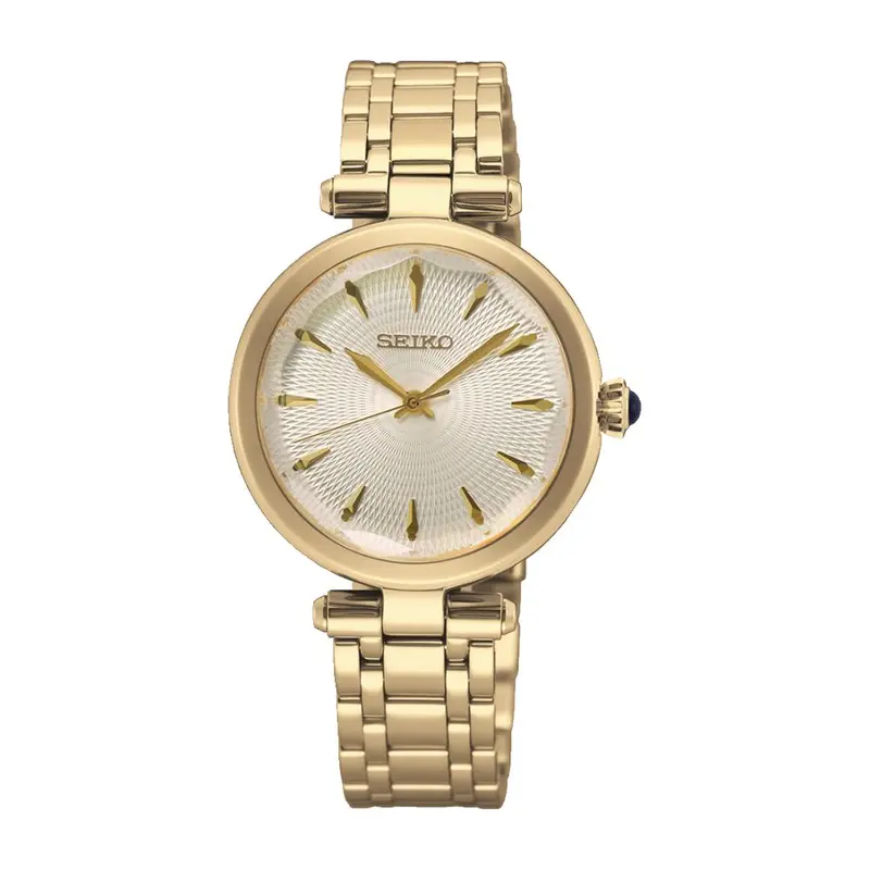 Seiko Classique Analog Gold Stainless Steel Women's Watch Srz554p1 1
