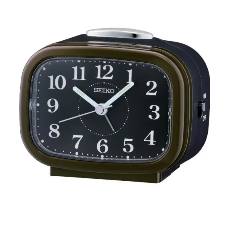 Seiko Clock Alarm Clock Black Dial Resin Case Qhk060b 1