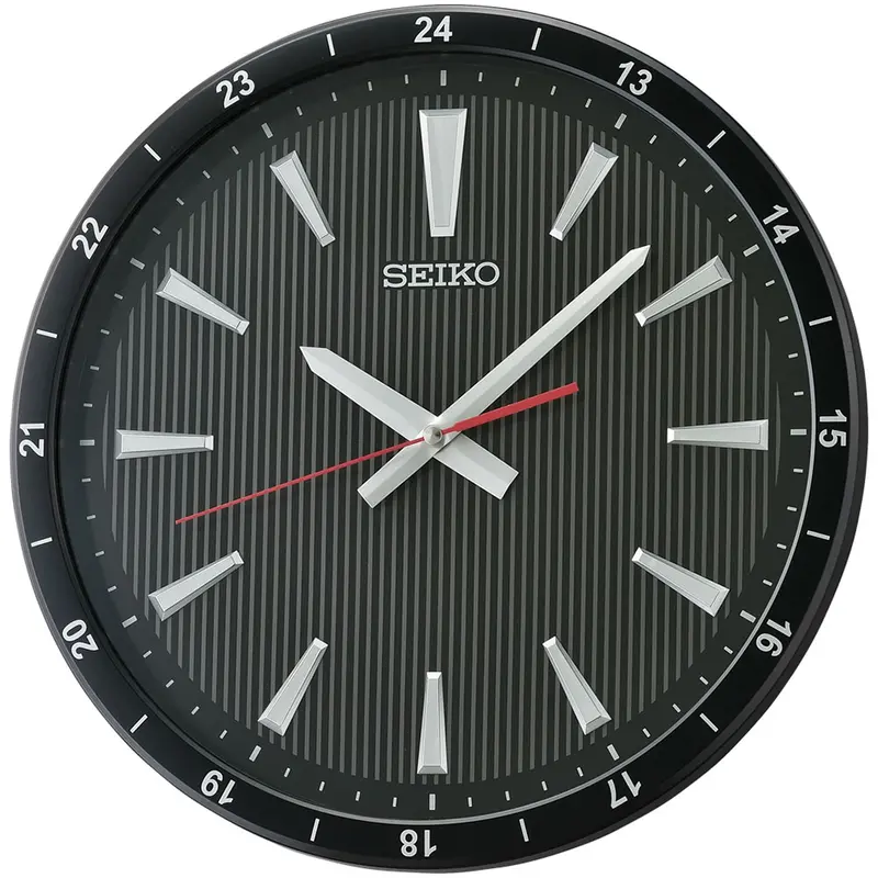 Seiko Clock Black Dial Wall Clock Qxa802k 1