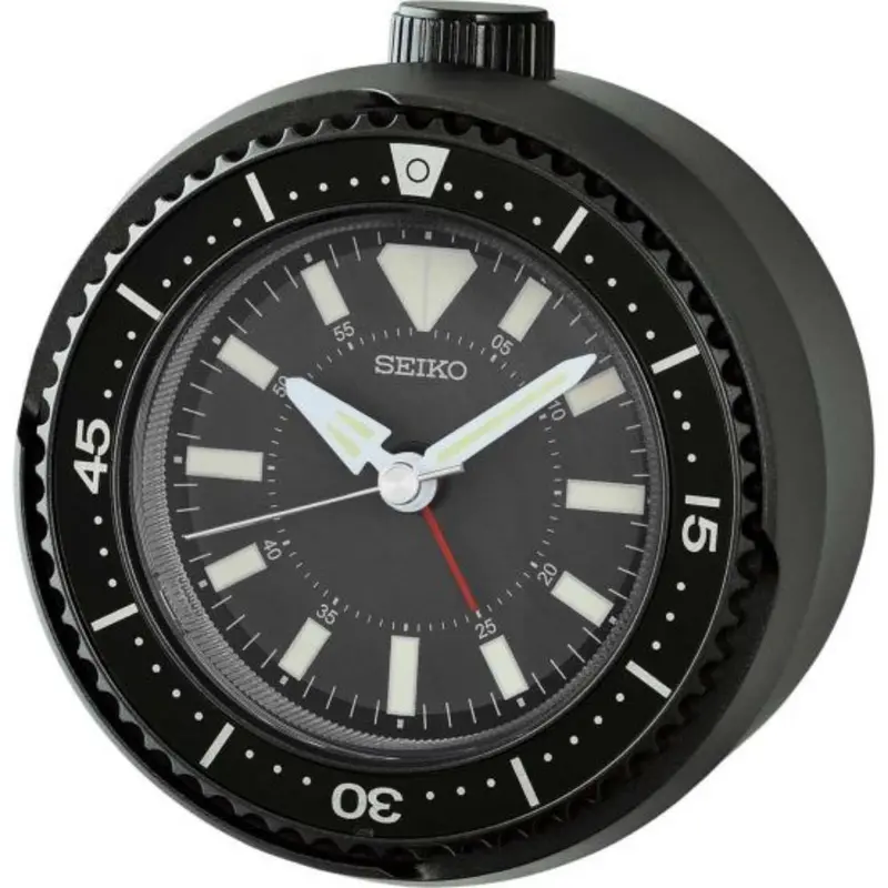 Seiko Clock Black Round Wall Clock Qhe207k 1