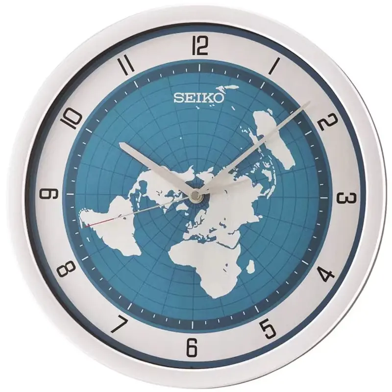 Seiko Clock Blue Dial Silver Case Wall Clock Qxa814s 1