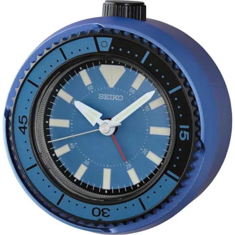Seiko Clock Blue Round Wall Clock Qhe207e 1