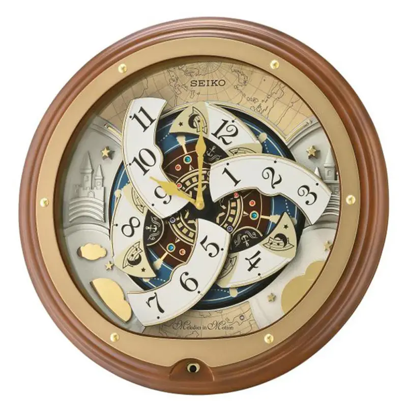 Seiko Clock Brown Case Color Wall Clock Qxm381b 1