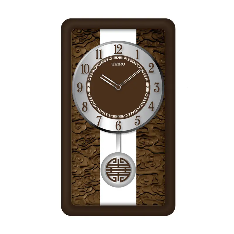Seiko Clock Brown Wooden Case Wall Clock Qxc245b 1