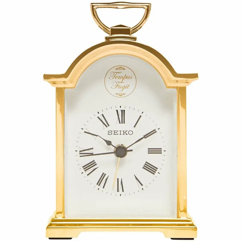 Seiko Clock Carriage Mantel Alarm Clock Qhe004g 1