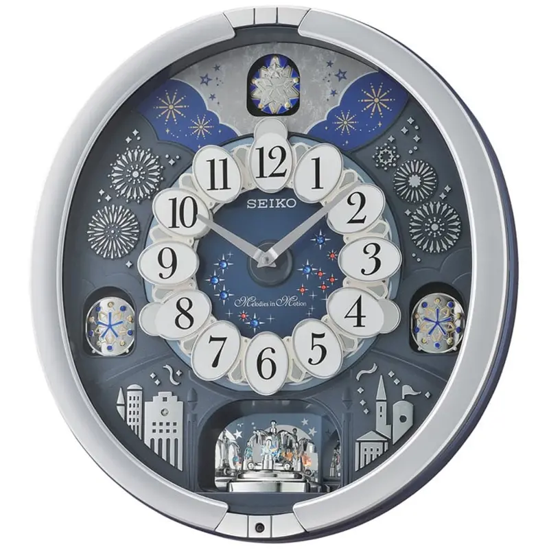 Seiko Clock Multicolor Dial Round Wall Clock Qxm379s 1