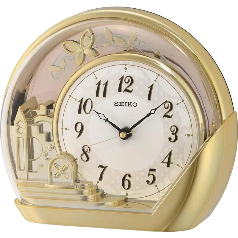 Seiko Clock Quartz Mantel Clock Arabic Number Gold Cade Qxn232g 1