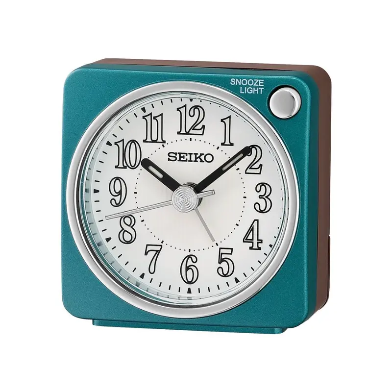 Seiko Clock White Dial Alarm Clock Qhe185l 1