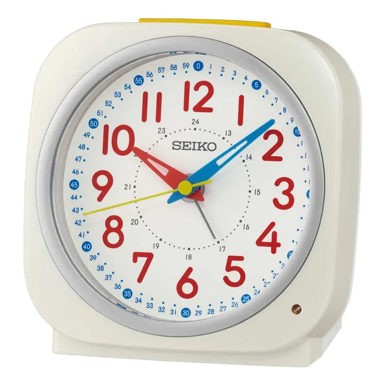 Seiko Clock White Dial Daily Alarm Clock Qhe200w 1