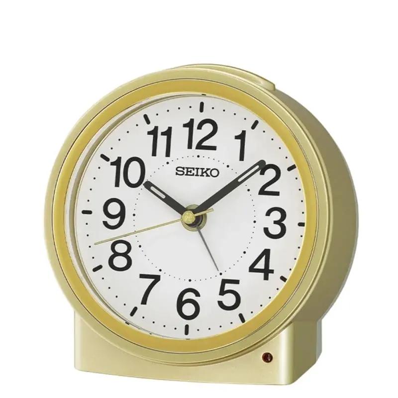 Seiko Clock White Dial Table Alarm Clock Qhe199g 1