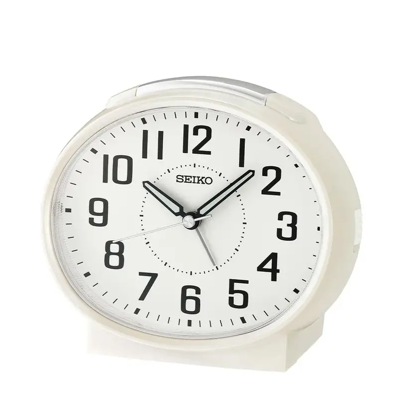 Seiko Clock White Dial Table Alarm Clock Qhk059w 1