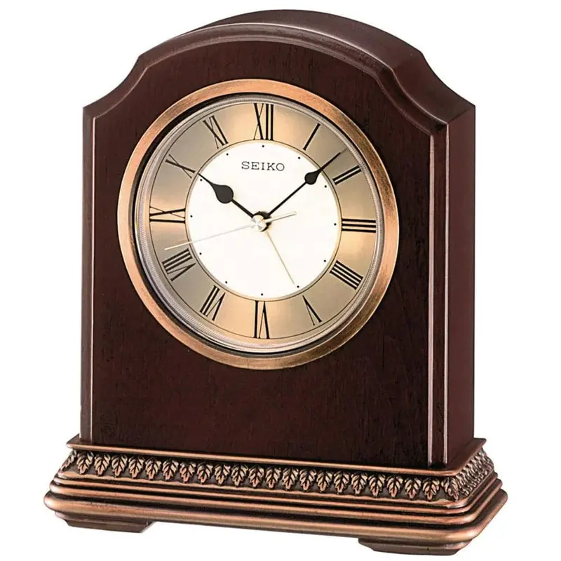 Seiko Clock Wooden Mantel Clock Qxe018b 1