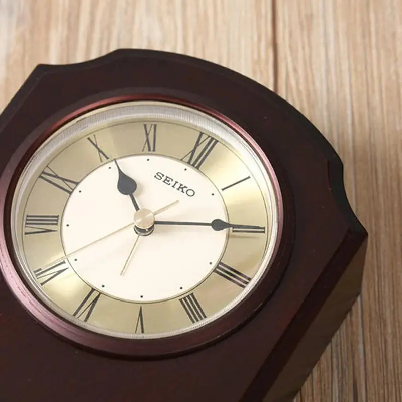 Seiko Clock Wooden Mantel Clock Qxe018b 2