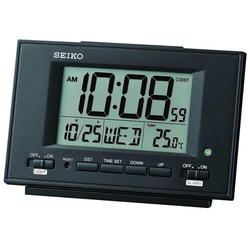 Seiko Clocks Qhl075k Black Digital Alarm Clock 1