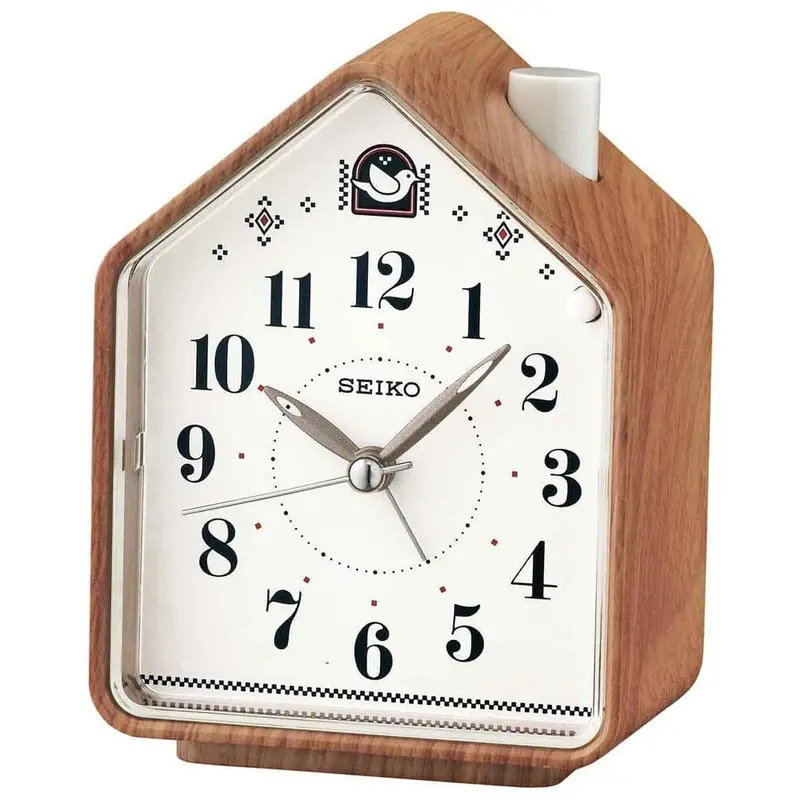 Seiko Clocks Qhp005a White Bird Songs Beep Alarm Clock 1