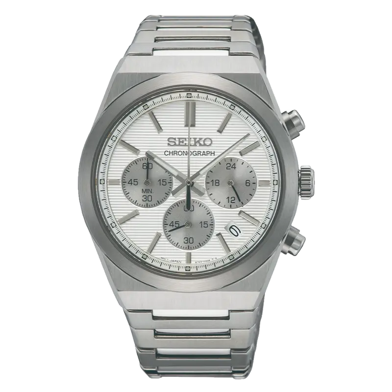 Seiko Conceptual Chronograph White Dial Stainless Steel Men's Watch Ssb451p1p 1