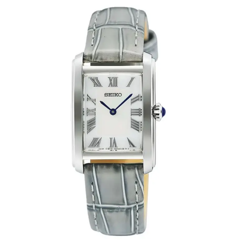 Seiko Conceptual Grey Leather Strap Women Watch Swr099p1 1