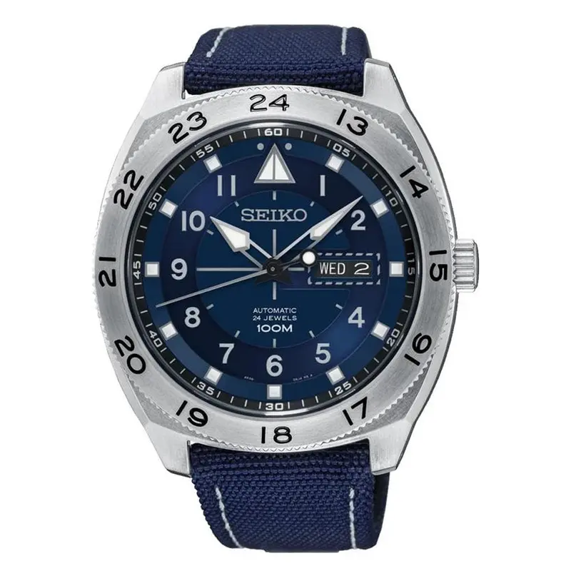 Seiko Criteria Srpc73k1 Automatic Men's Blue Nylon Strap Watch 1