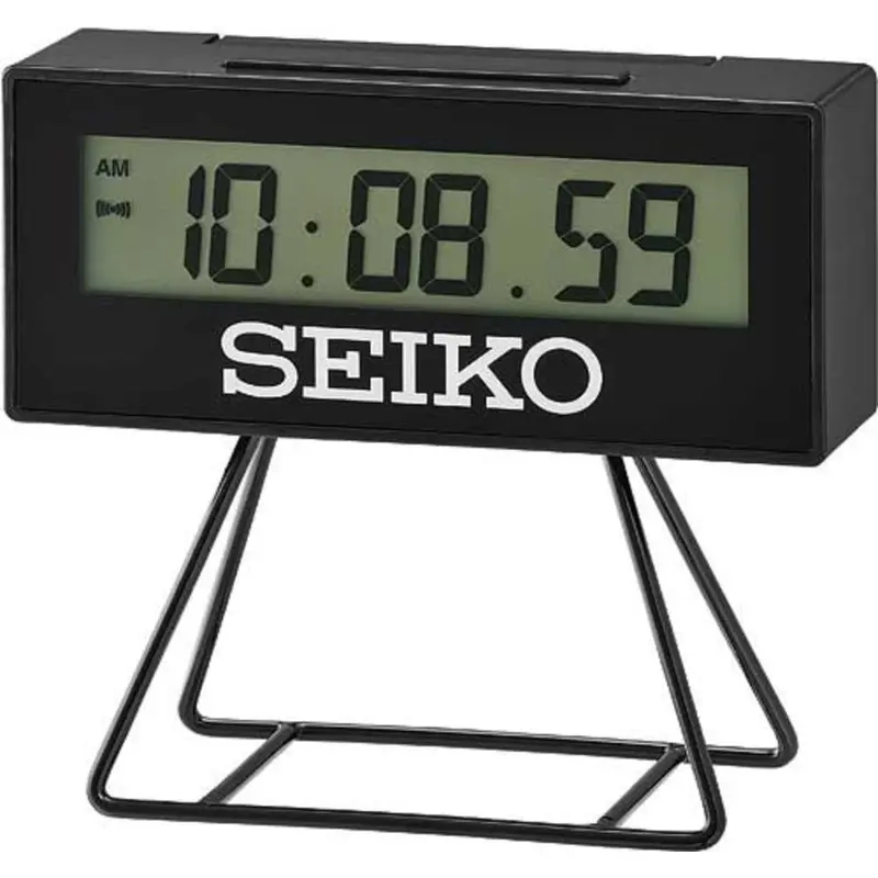 Seiko Digital Black Case Alarm Clock Qhl092k 1