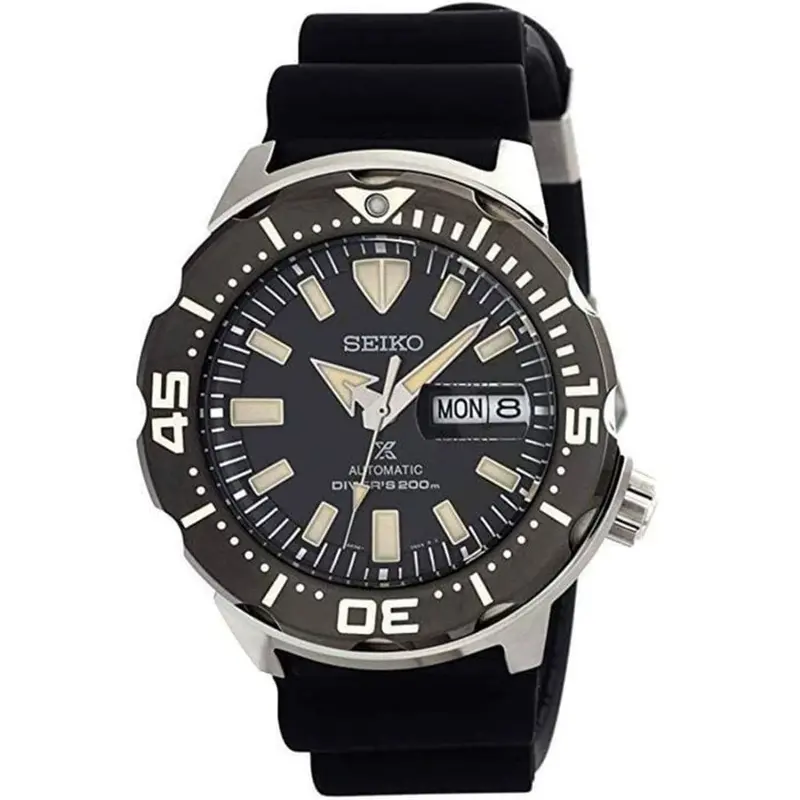 Seiko Diver's Srpd27j1p Black Silicon Strap Men's Watch 1
