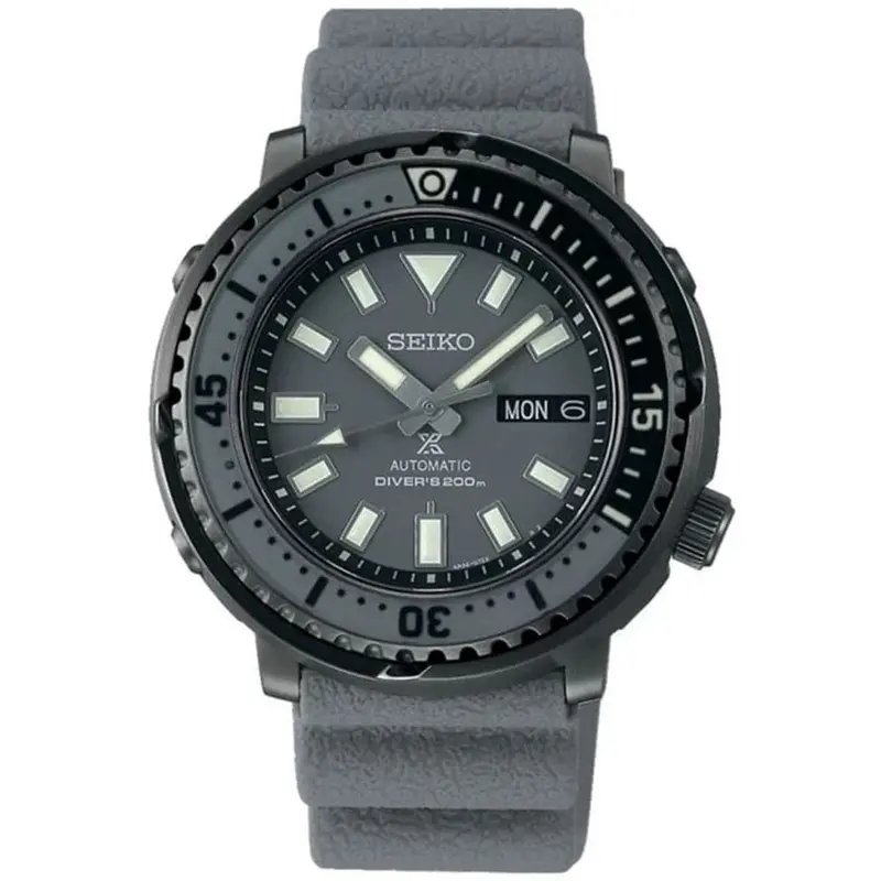 Seiko Diver's Srpe31j1p Gray Silicon Strap Men's Watch 1