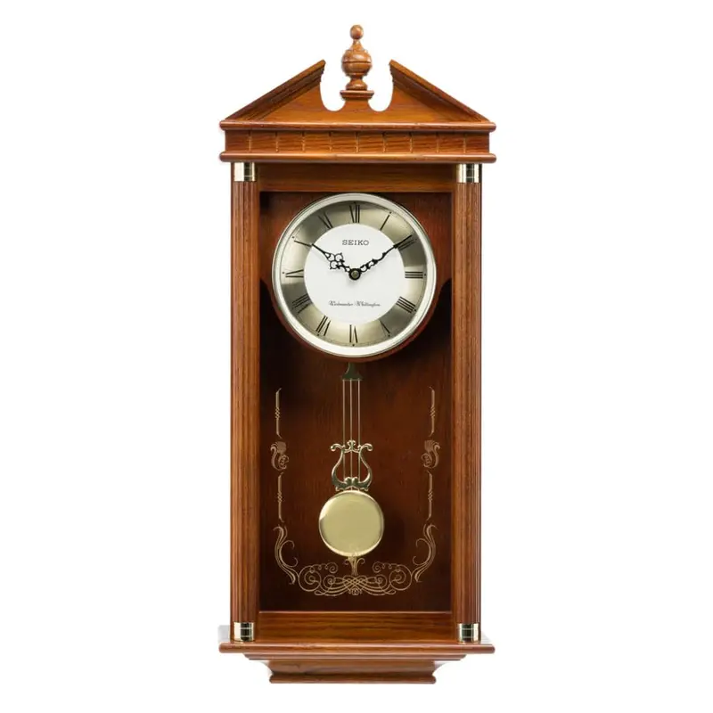 Seiko Dual Chime Oak Wood Musical Pendulum Qxh107b 1