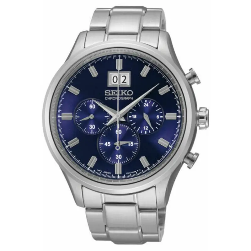 Seiko General Neo Classic Spc081p1 Chronograph Stainless Steel Men's Silver Watch 1