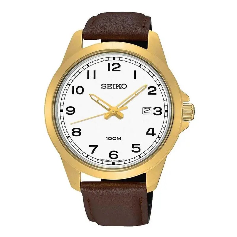 Seiko General Neo Classic Sur160p1 Women's Brown Leather Strap Watch 1