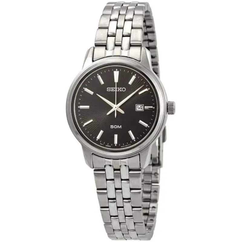 Seiko General Neo Sur663p1p Black Dial Stainless Steel Silver Women's Watch 1