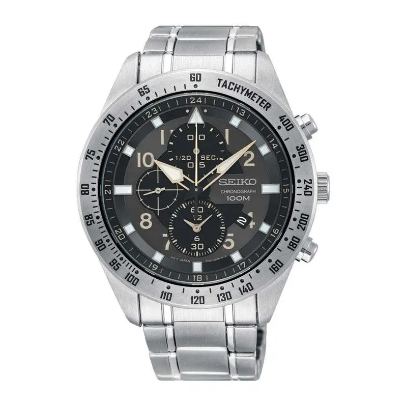 Seiko General Sndh31p1 Chronograph Stainless Steel Men's Silver Watch 1