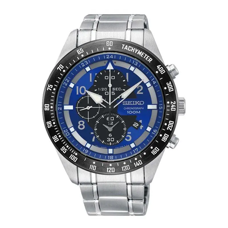 Seiko General Sndh35p1 Chronograph Stainless Steel Men's Silver Watch 1
