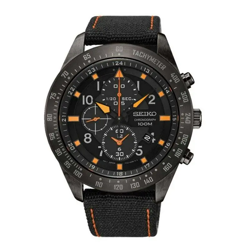 Seiko General Sndh45p1 Chronograph Stainless Steel Men's Black Watch 1
