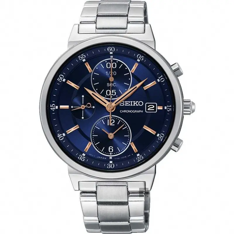 Seiko General Sndv21p1 Chronograph Stainless Steel Women's Silver Watch 1