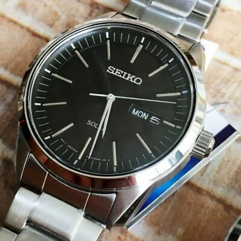 Seiko General Sne527p1p Black Dial Stainless Steel Men's Watch 2