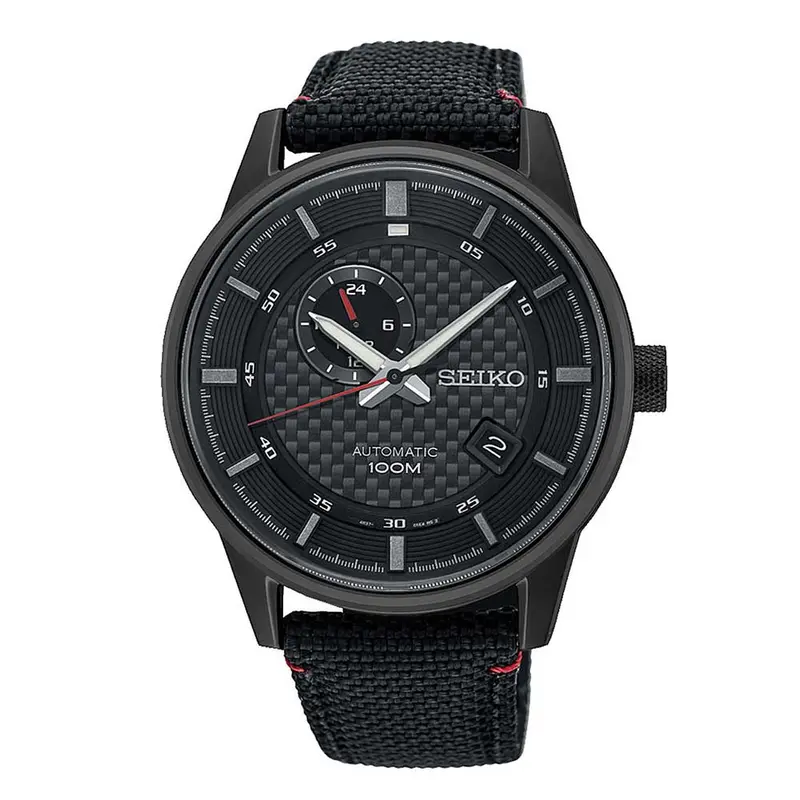 Seiko General Sports Ssa383k1 Automatic Men's Black Nylon Strap Watch 1