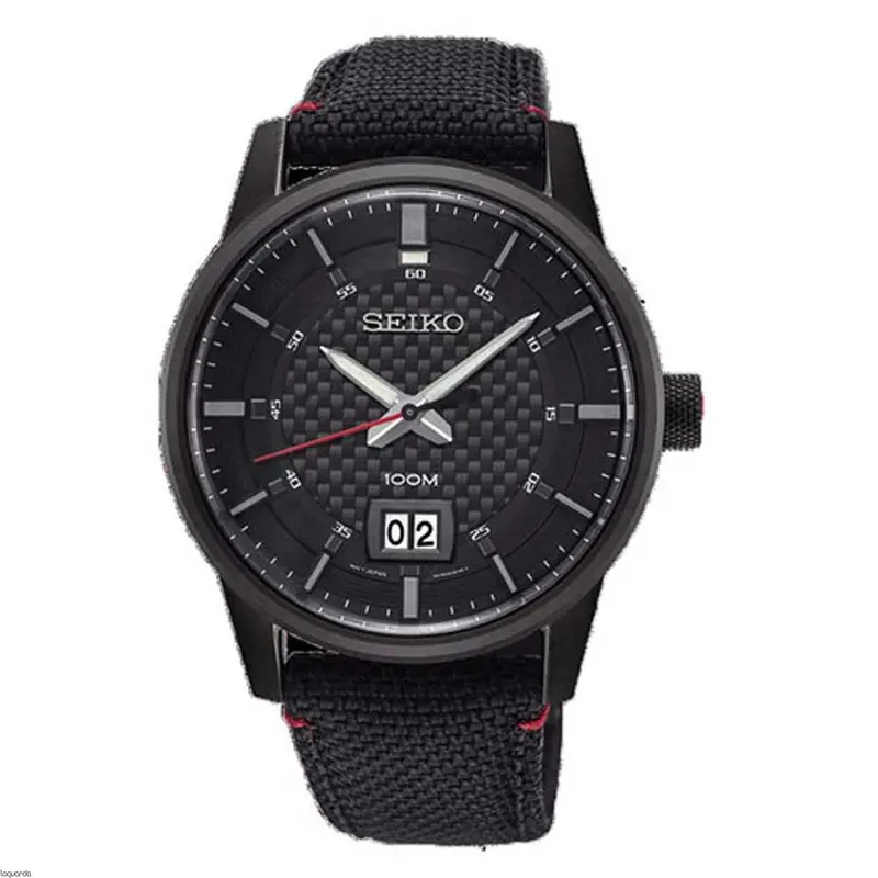 Seiko General Sports  Sur271p1 Men's Black Nylon Strap Watch 1