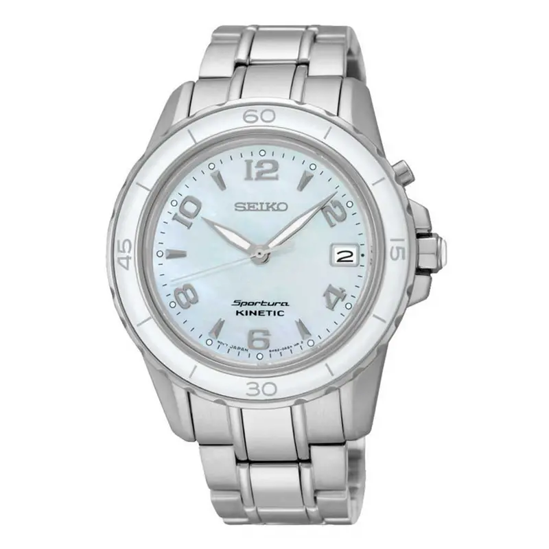 Seiko General Sportura Kinetic Ska879p1 Stainless Steel Women's Silver Watch 1