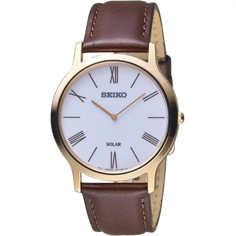 Seiko General Sup854p1 Red Leather Men's Watch 1