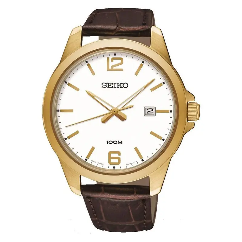 Seiko General Sur252p1 Brown Leather Men's Watch 1