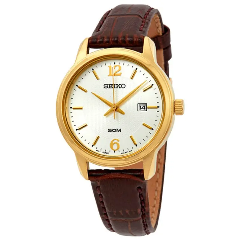 Seiko General Sur658p1 Brown Leather Women's Watch 1