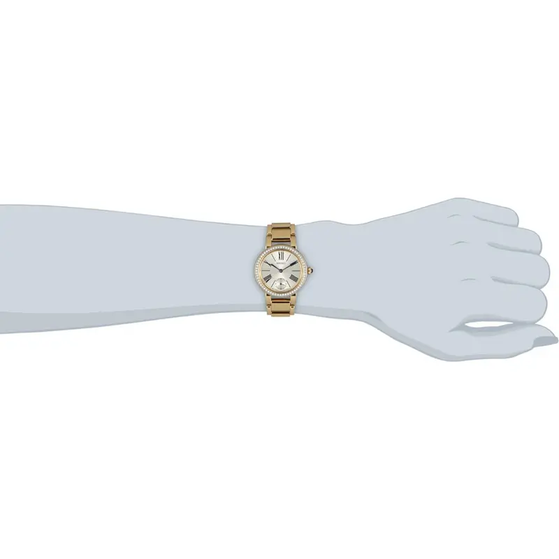 Seiko General Swarovski Crystal Srk028p1 Stainless Steel Women's Gold Watch 2