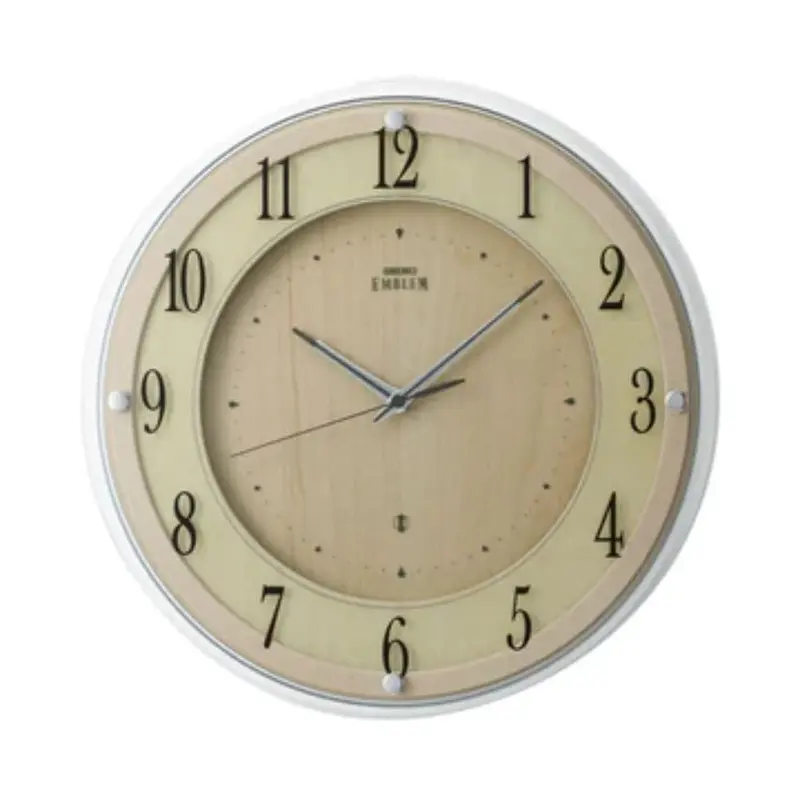Seiko Gold Dial Round Wall Clock Ahs558b 1