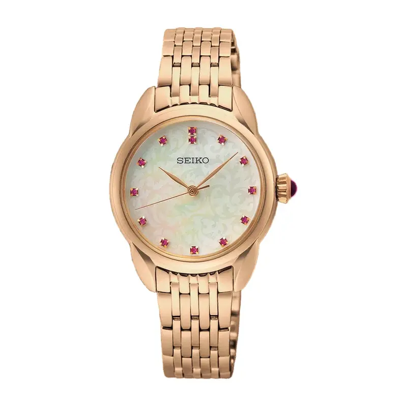 Seiko Gold Stainless Steel Strap Women Watch Sur564p1 1