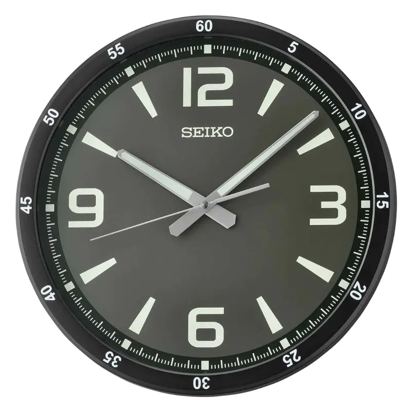 Seiko Gray Dial Round Wall Clock Qxa809k 1