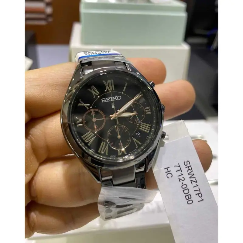 Seiko Lukia Srwz17p1 Black Stainless Steel Women's Watch 2