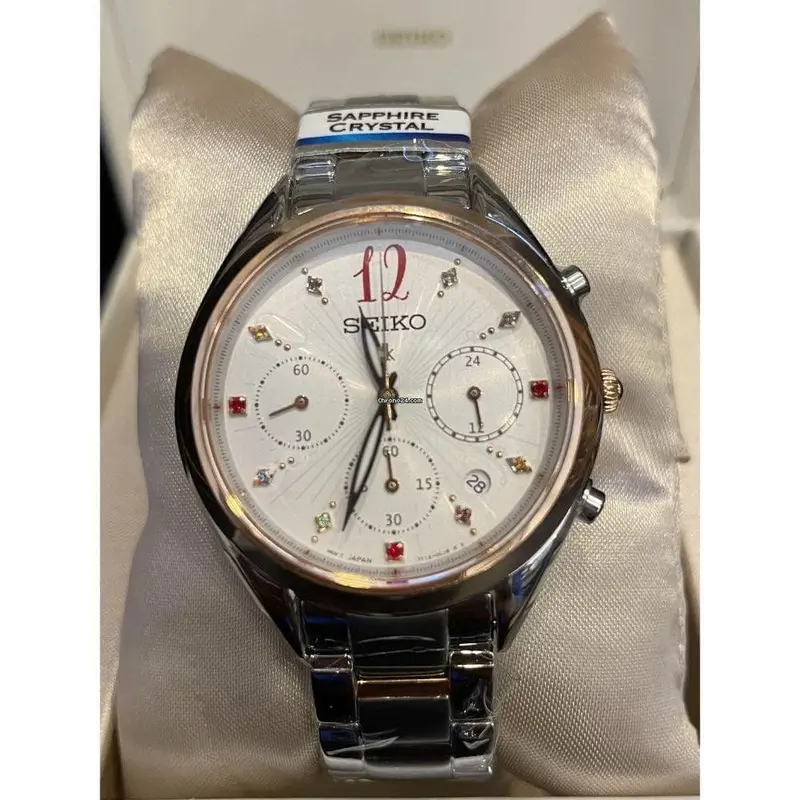 Seiko Lukia Srwz19p1 Chronograph Stainless Steel Women's Watch 2