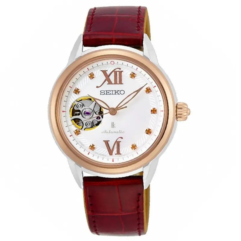 Seiko Lukia Ssa790j1 Red Leather Women's Watch 1